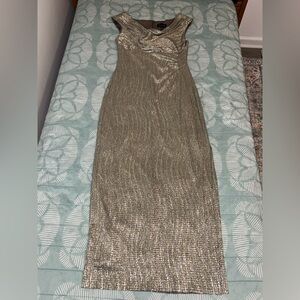 Elegant Gold Evening Dress